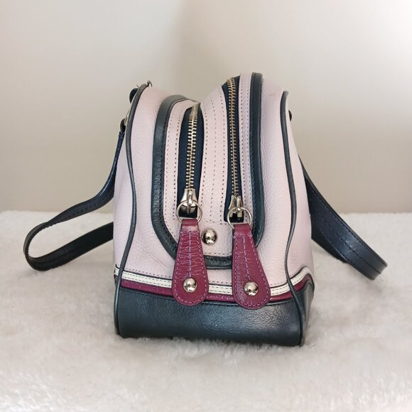 COACH Laura Pebbled Leather Large Satchel Purse Bag - Picture 3 of 14